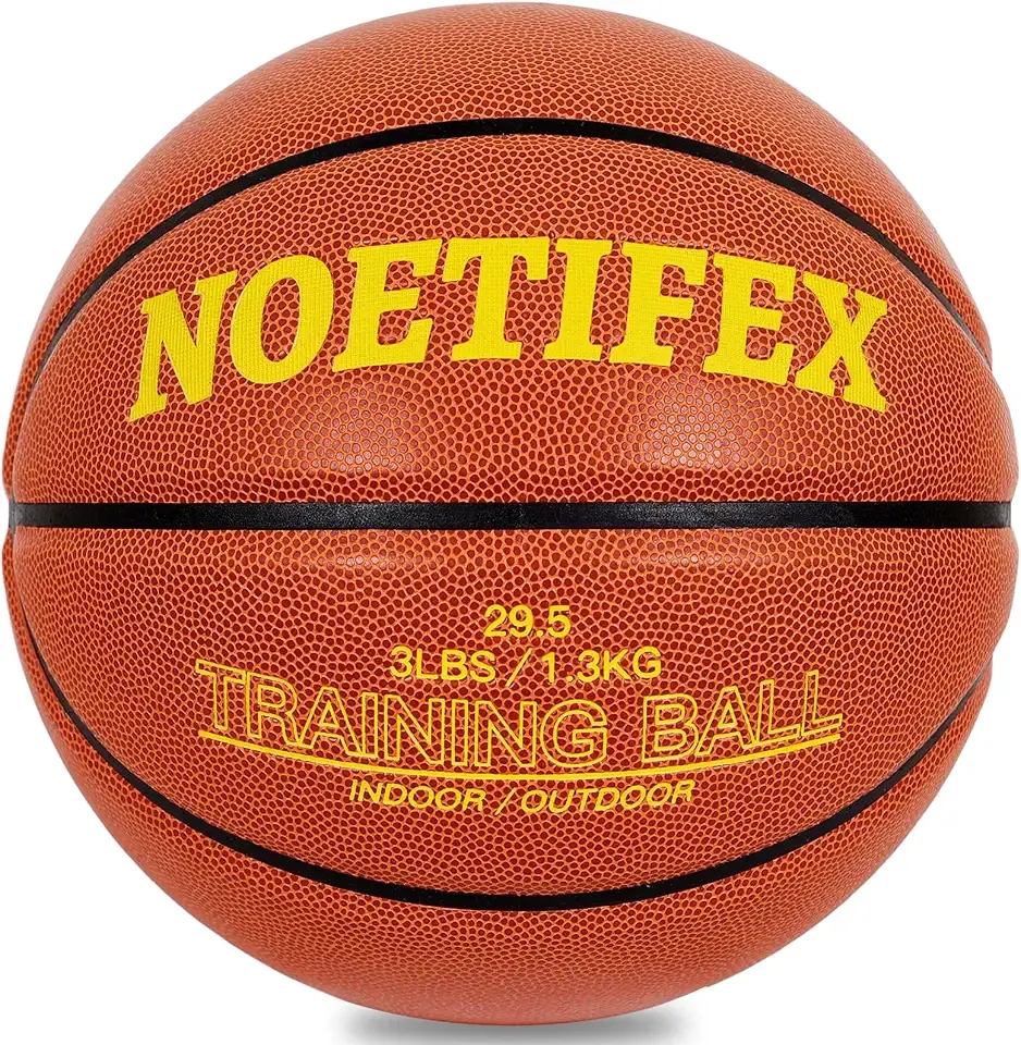 Weighted Heavy Basketball 3LBS/2.2LBS 29.5"/28.5" Training Equipment for Indoor & Outdoor – Improve Dribbling, Passing, Handling & Rebounding Skills Weighted Training Basketball (Deflated)