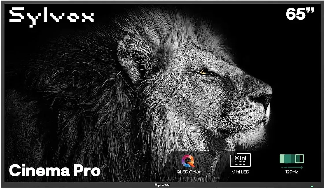 SYLVOX Mini-LED QLED Outdoor TV, 65 inch Full Sun Outdoor TV 3500 nits | 4K Mini LED QLED, High Contrast, 120Hz, IP56 Waterproof, Compatible with Dolby Vision Atmos, Premium Outside TV (Cinema Pro)