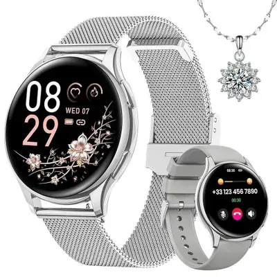 2026 Smartwatch Damen 1.27" mit Telefonfunktion,Fitness Tracker,Herzfrequenz,SpO2, Schlafmonitor,120+ Sportmodi, IP68,für Android & iOS–Geschenkidee