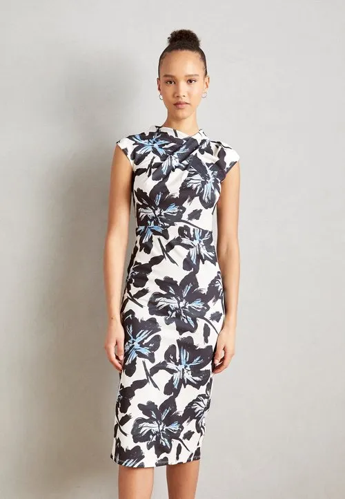 Jerseykjole - off-white/blue