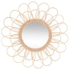 Miroir fleur rotin D 56cm