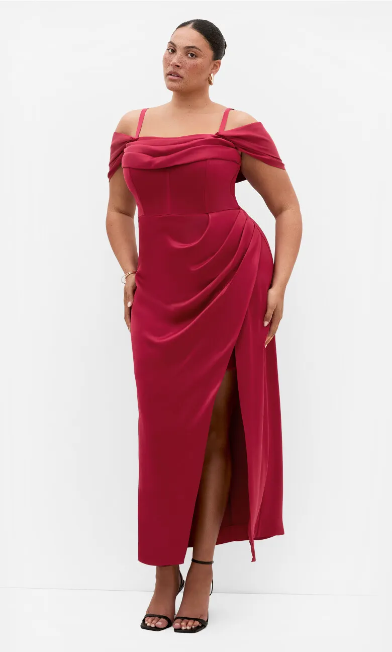 Forbidden Love Maxi Dress - raspberry