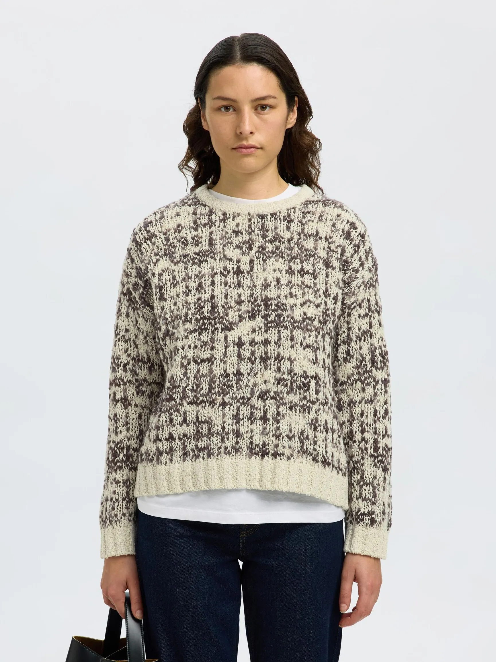 ULLBLANDING STRIKKET PULLOVER