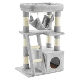 Zoomies Cat Tree Condo House -Light Grey