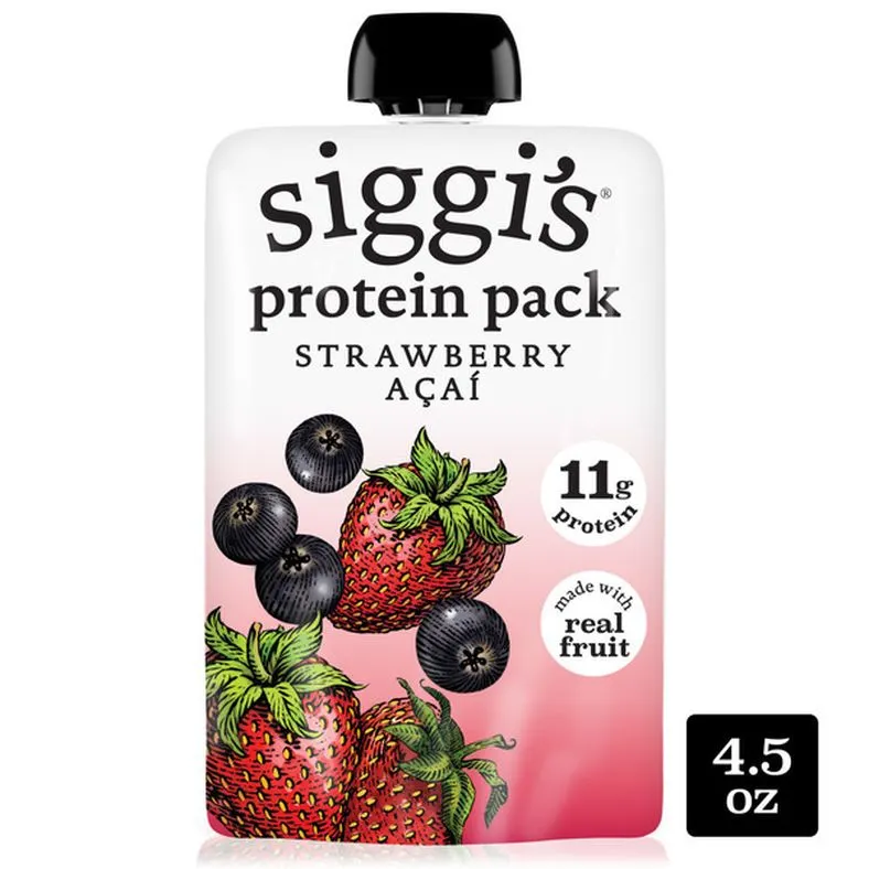 Siggi's Reduced Fat Protein Pack, Strawberry Acai, 4.5 oz. Yogurt Pouch