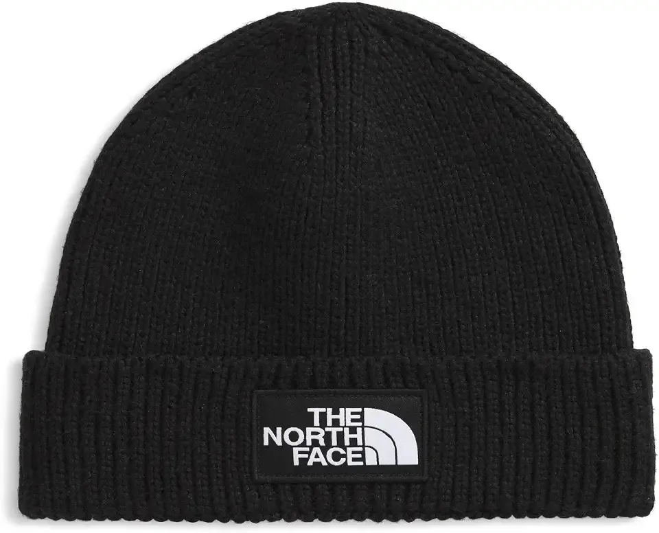 TNF Logo Box Cuffed Beanie | Classic Fit, Rib Knit Winter Hat for Men & Women