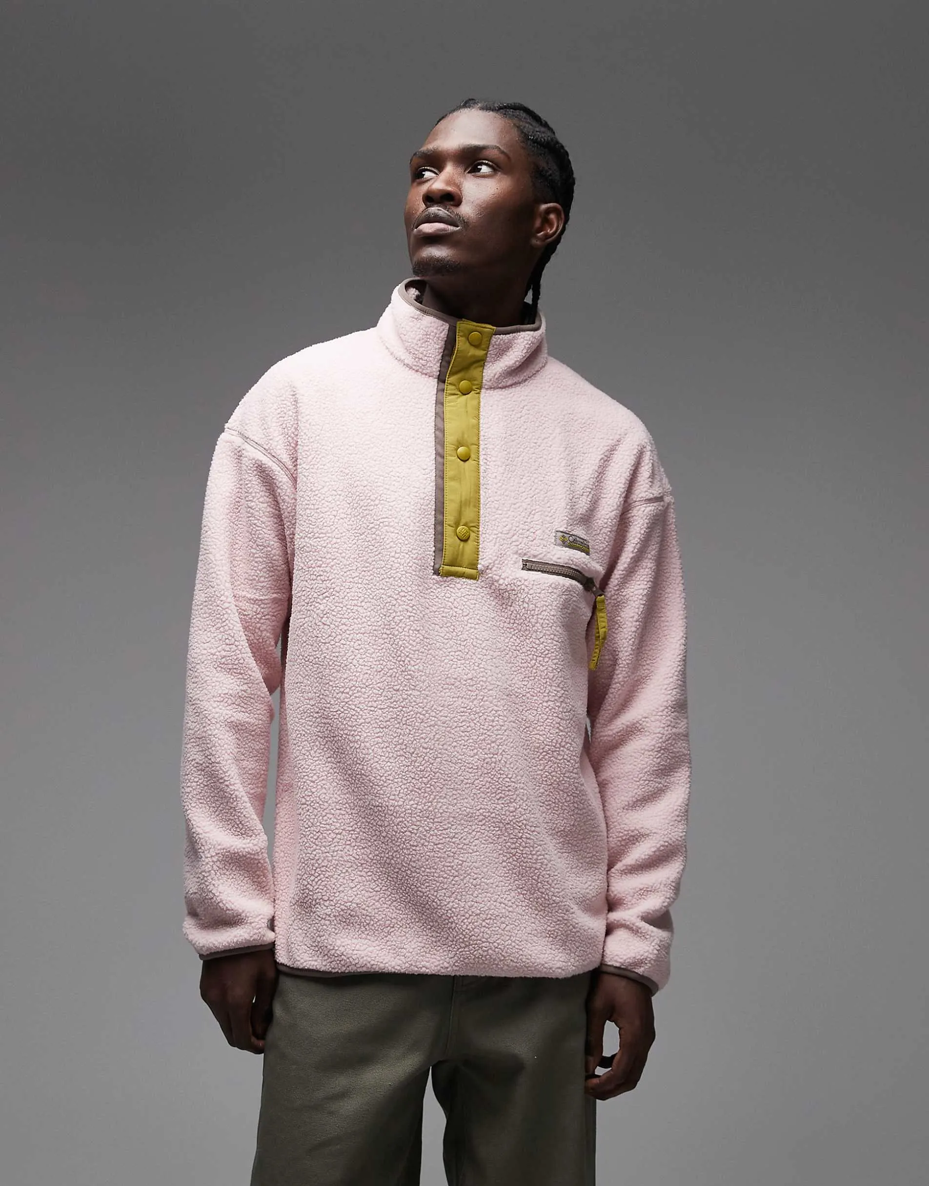 Columbia Helvetia II half snap fleece in pink