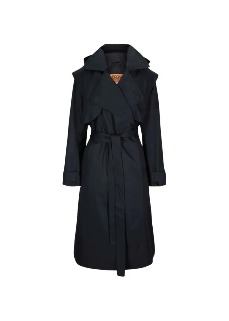 Regndråpe Trench Coat - Sort