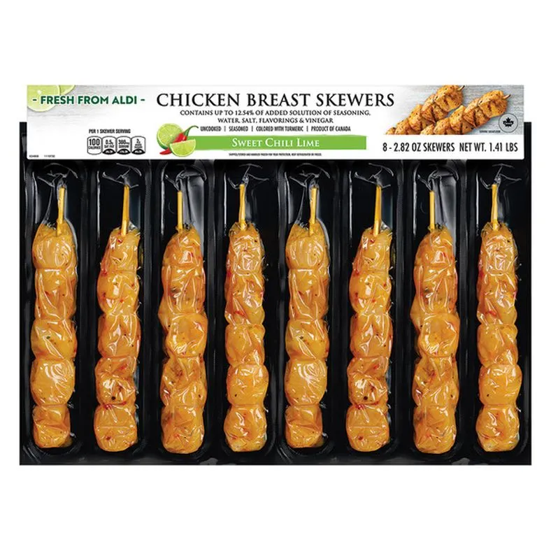 Sweet Chili Lime Chicken Skewers