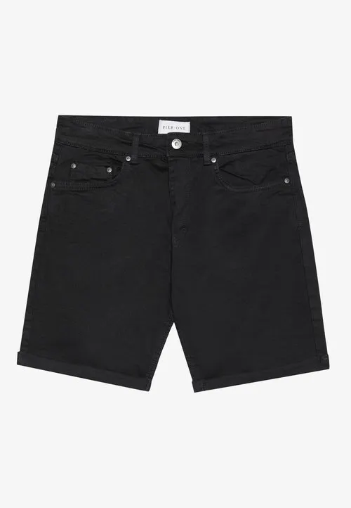 Jeansshorts - black denim