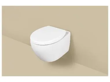 Asiento de WC termoplástico con cierre amortiguado.