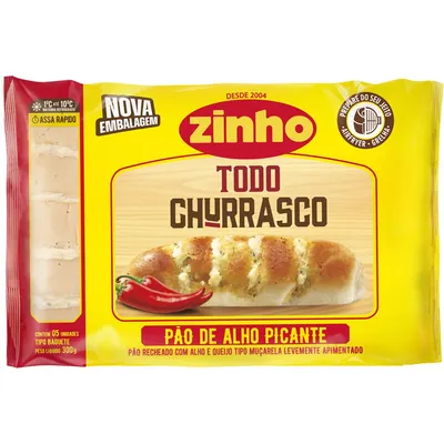 pão de alho picante todo churrasco zinho 300g