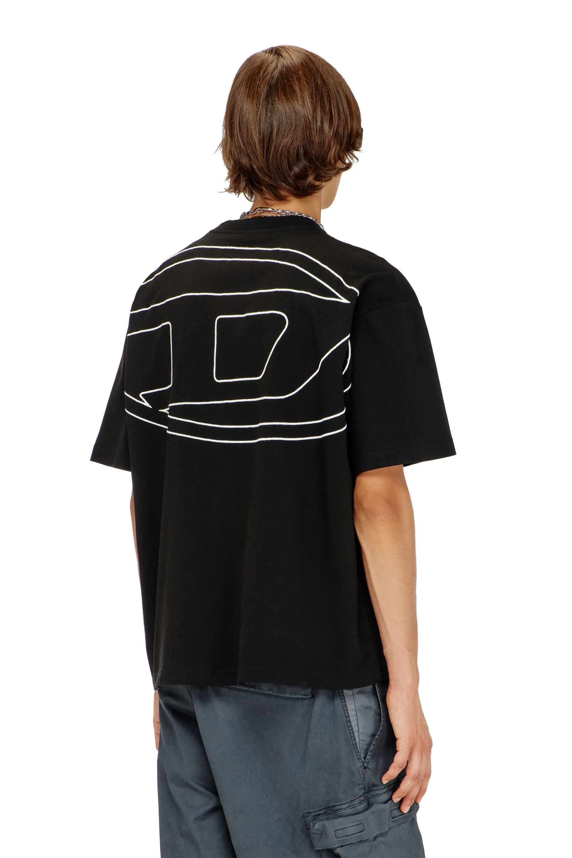 T-shirt with maxi oval D embroidery