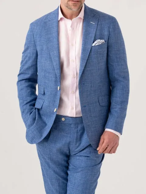 Linen Wool Silk Blend Blazer