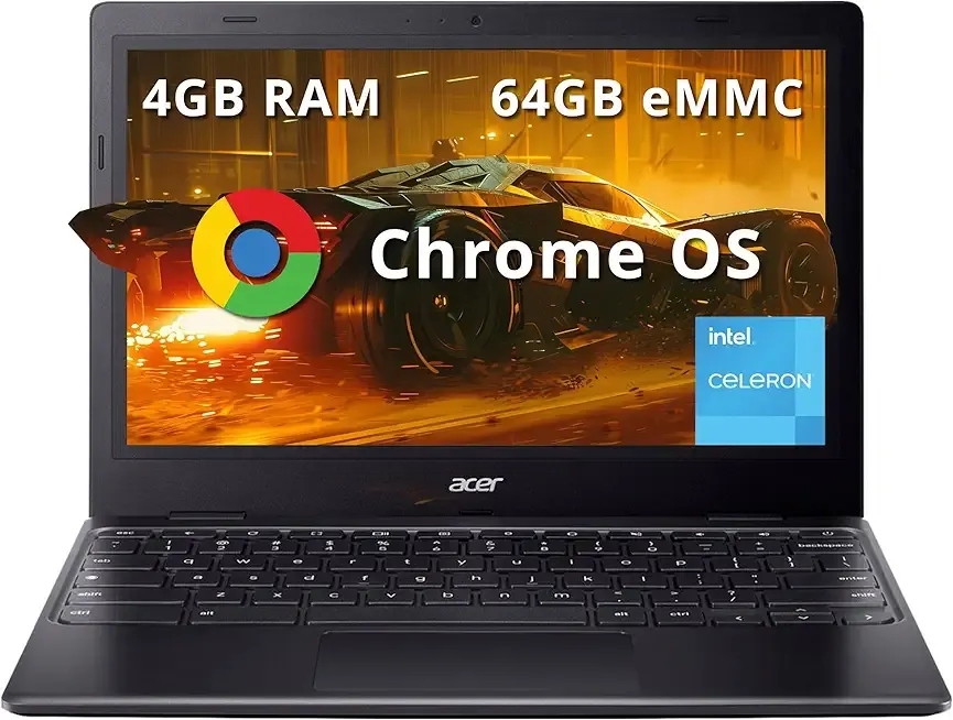 acer Chromebook 311 11.6" HD Laptop, Intel Celeron N4500, Intel UHD Graphics, 4GB LPDDR4X RAM, 64GB eMMC, Webcam,Wi-Fi, Chrome OS, Black (Renewed)