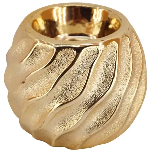 Teelichthalter - gold - Keramik