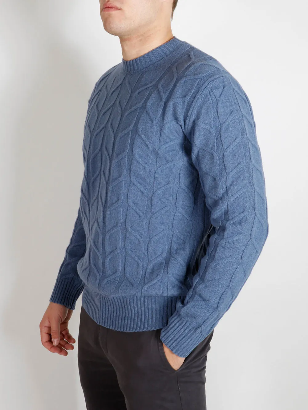 WOOL-CASHMERE CREWNECK SWEATER
