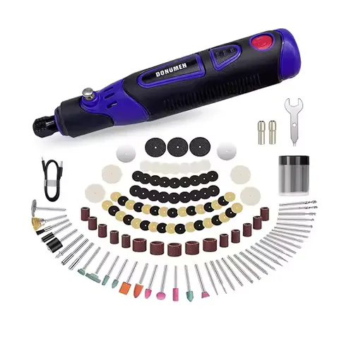 Mini Electric Drill Multifunctional Grinder 3-Speed USB Power Tool with Engraving Pen and Accessories Set Home DIY Rotary Tool