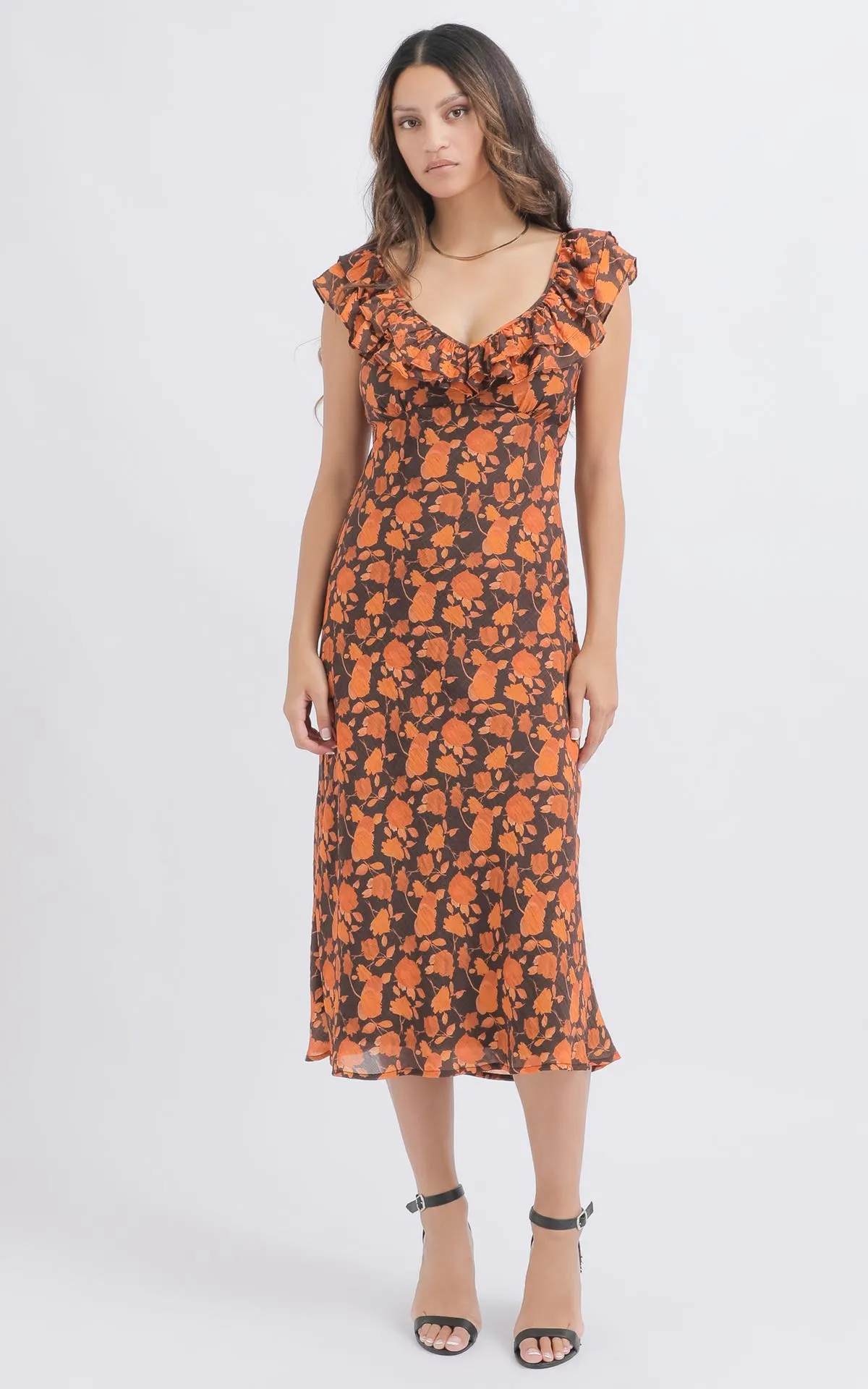 Ptd Voile Frill Detail Dress