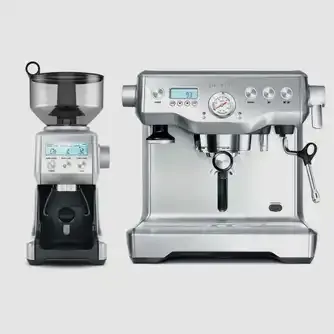 Breville The Dynamic Duo Coffee Machine Silver BEP920BSS