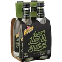 schweppes traditional lemon, lime & bitters 330ml bottles 4pack