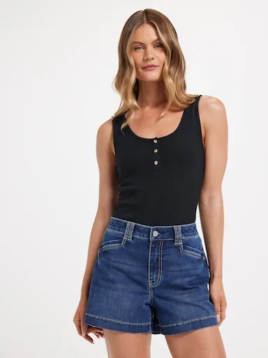 Just Jeans Amaze High Rise Slant Pocket Short