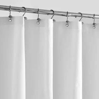 ALYVIA SPRING Waterproof Fabric Shower Curtain Liner with 3 Magnets - Soft Hotel Quality Cloth Shower Liner, Light-Weight & Machine Washable - Standard Size 72x72, White ALYVIA SPRING Waterproof Fabric Shower Curtain Liner…