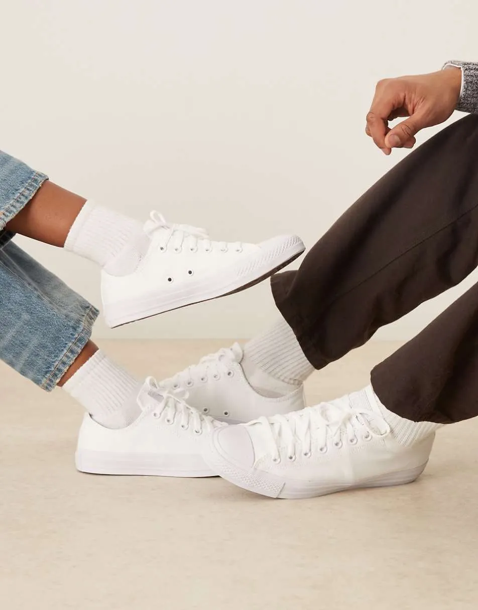 Converse Chuck Taylor All Star Ox trainers in white mono