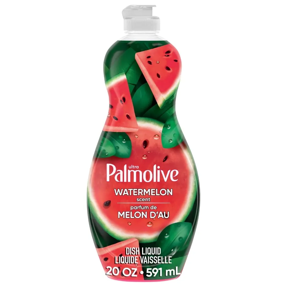 Palmolive Ultra Strength Liquid Dish Soap, Improved Formula, Tough on Grease, Odor-Fighting Technology, Watermelon Scent, 20 fl Oz.