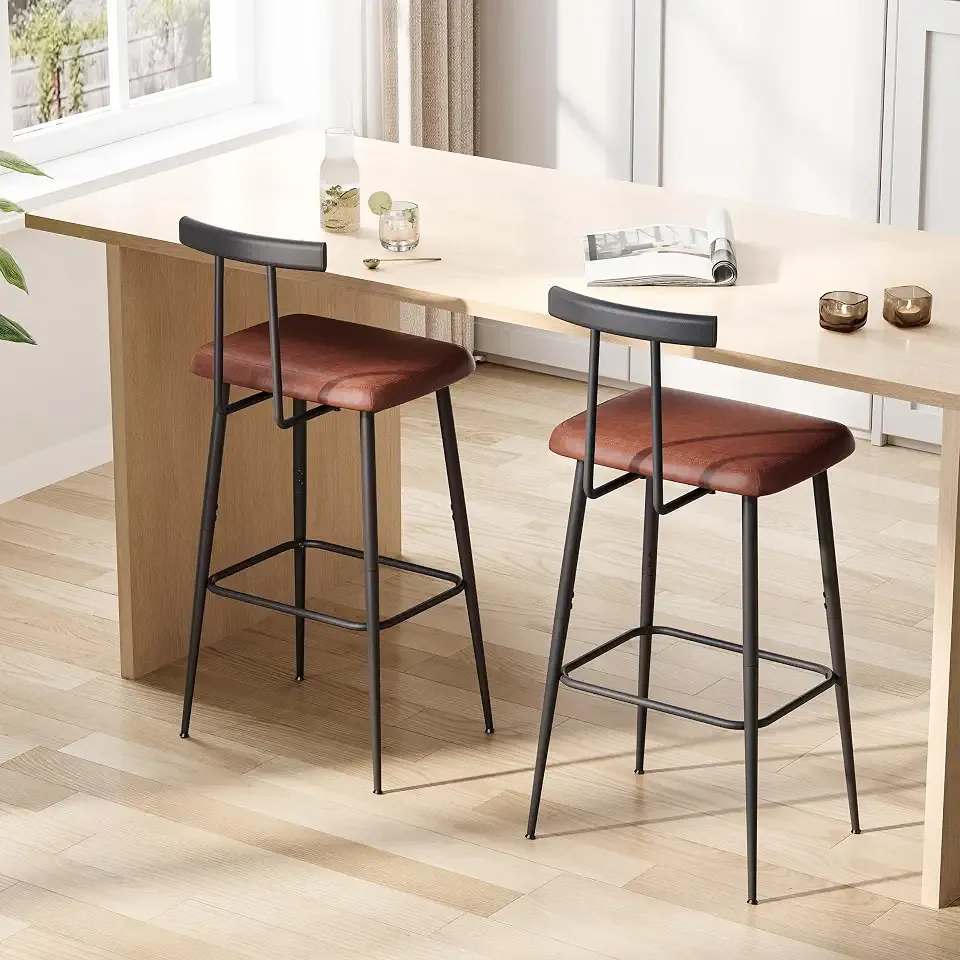Tall Bar Stool Set 2, Bar Chair,Counter Height Stool,Metal Barstools set 2