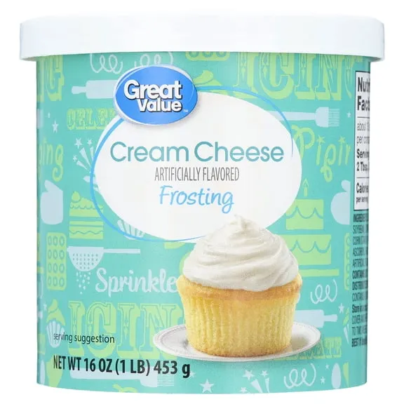 Great Value Cream Cheese Frosting, White, 16 oz Tub