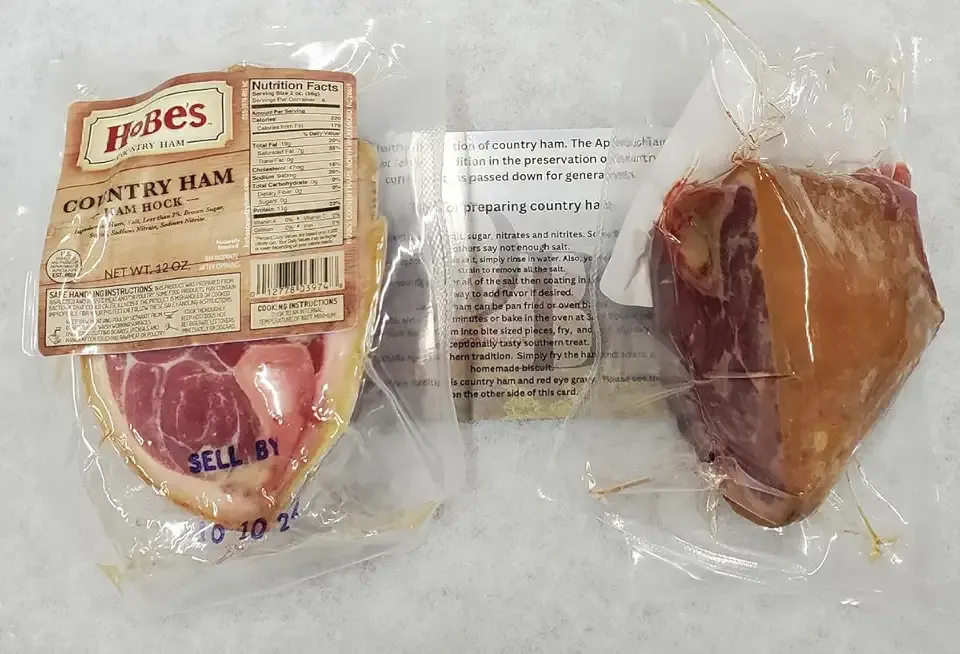 Hobe's Country Ham Hocks 2/12 Oz Seasoning Bone DOES NOT REQUIRE REFRIGERATION UNTIL OPENED