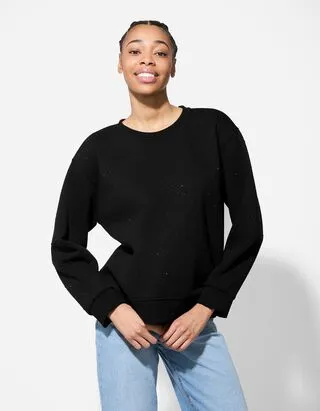 Felpa - Pietre decorative - nero