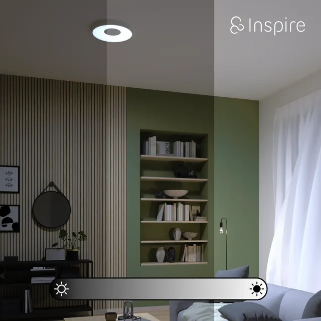 Plafoniera LED Piazo Ø 48 cm bianco IP20 cct da bianco caldo a bianco freddo con regolazione di temperatura, 7350 lumen INSPIRE