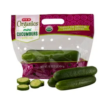 H-E-B Organics Fresh Mini Seedless Cucumbers, 16 oz