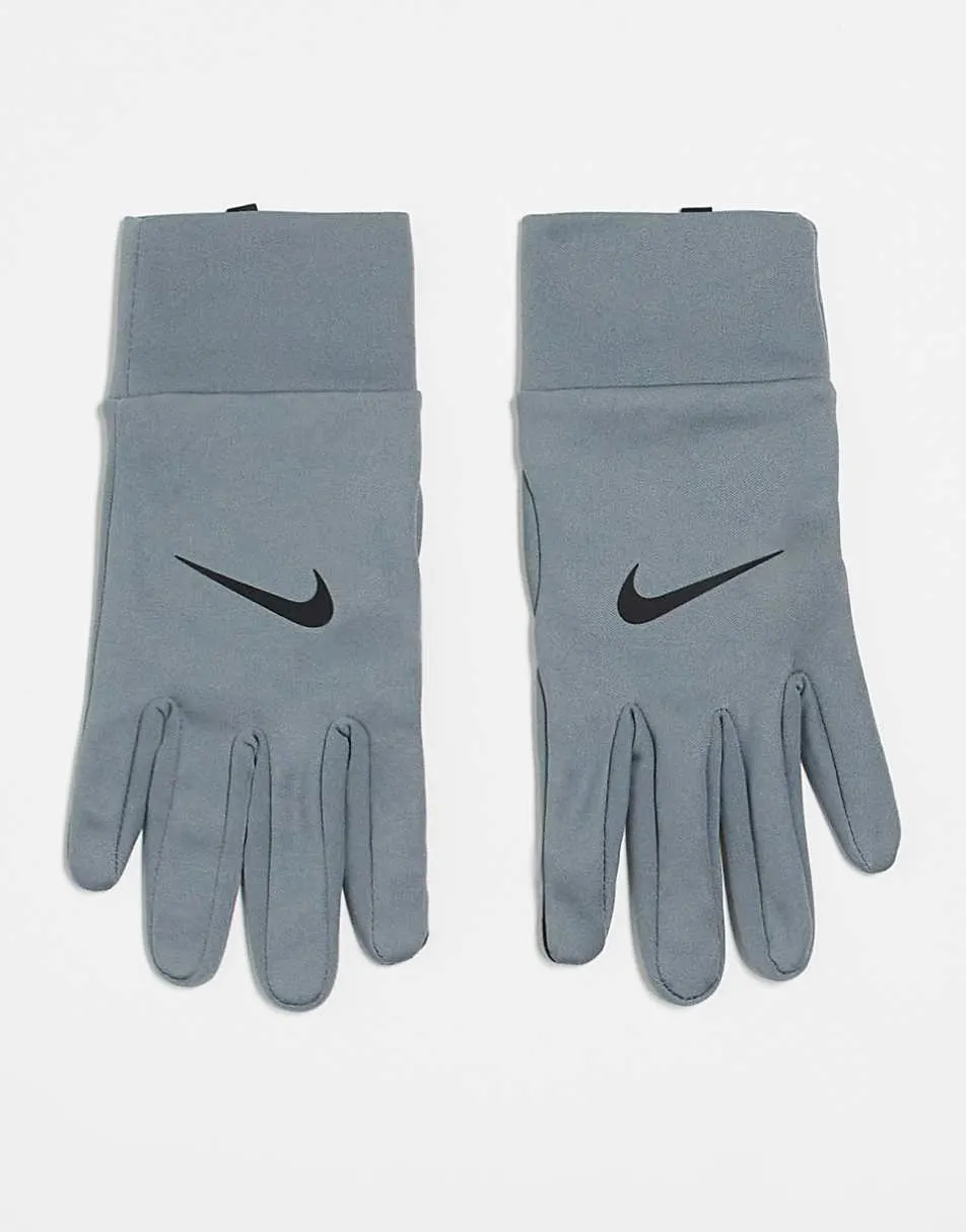 Nike therma-fit fleece gloves in grey