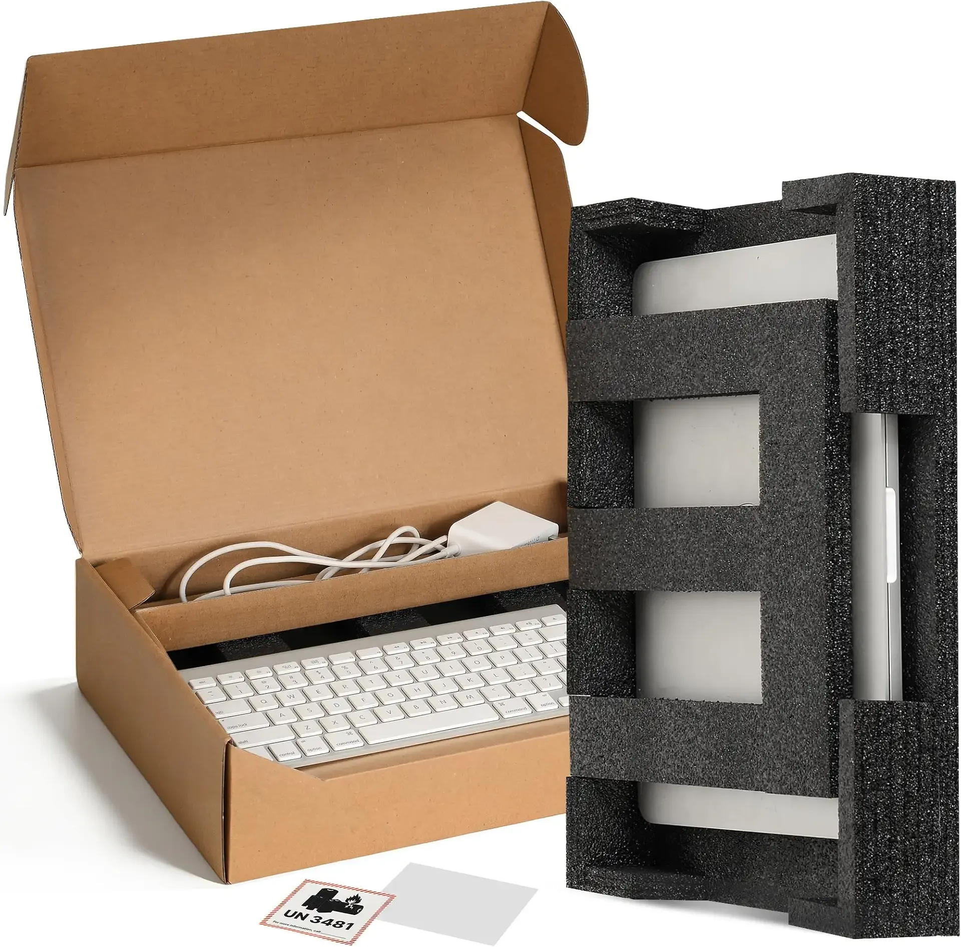 Storage Standard Laptop Shipping Box Fits Most Laptops - Padded Protection Lightweight & Strong - No Assembly Ready Use Secure Mailing Boxes - Includes Required Labels - 16 x 12 x 3 Inches