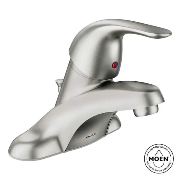 Adler 4 in.​ Centerset Single-​Handle Low-​Arc Bathroom Faucet in Spot Resist Brushed Nickel