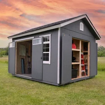 Yardline Easemont 10' x 12' Wood Shed with Quick Access Storage - Do It Yourself Assembly