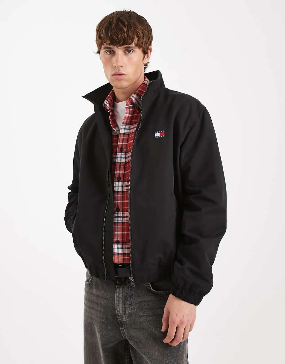 Tommy Jeans essential chest logo jacket in black