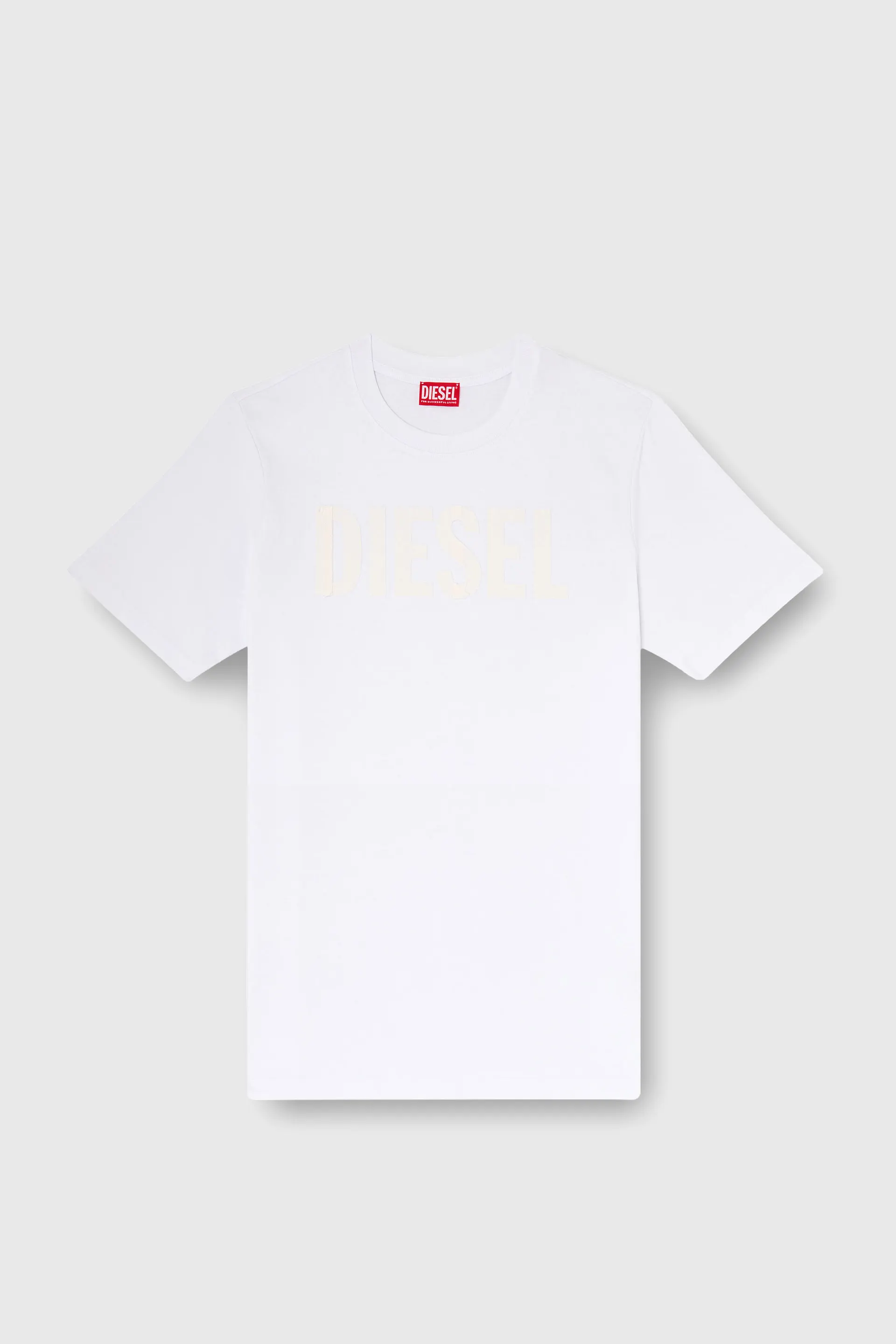 Cotton T-shirt with tonal Diesel logo print
