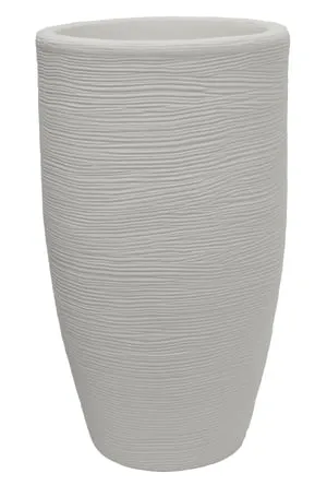 Vaso Shabby in polietilene bianco H 70 x ø 40 cm
