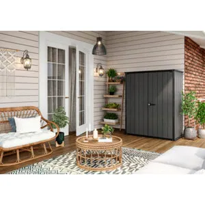 Armoire CORTINA ALTO en résine effet bois 140X74X170 CM - 1400 L