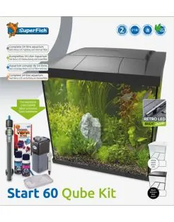 Superfish Start 60 Qube Kit Zwart - Aquaria -