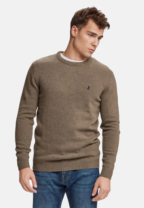 ADRIAN - Strikkegenser - brown melange