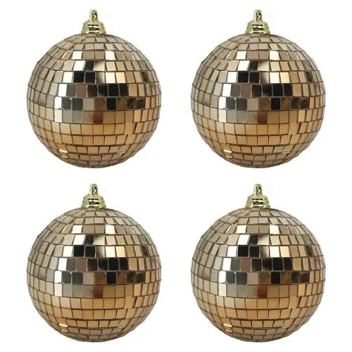Enchanted Forest® 80mm Copper Mirror Shatterproof Ornaments - 4 Pack