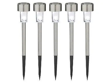 Luces solares LED, 5 unidades