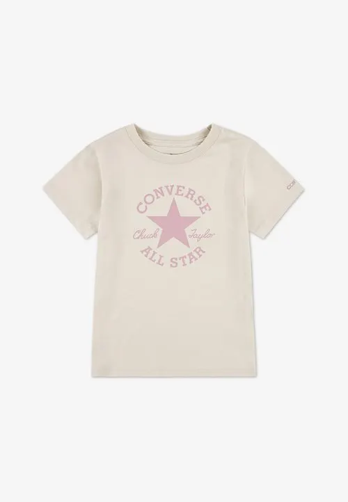 T-shirts med print - natural ivory/lotus pink