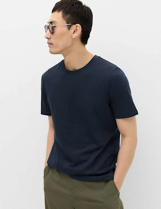 3 Pack Pure Cotton Crew Neck T-Shirts