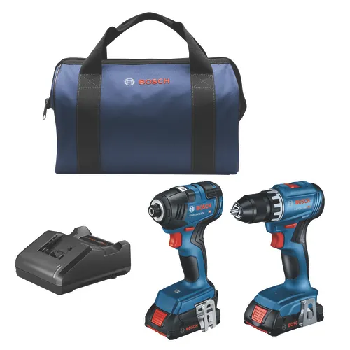 Bosch® 18-Volt Brushless Cordless 1/2" Drill & 1/4" Impact Driver Combo Kit